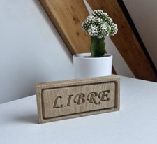 Plaque Gravé Libre Chêne