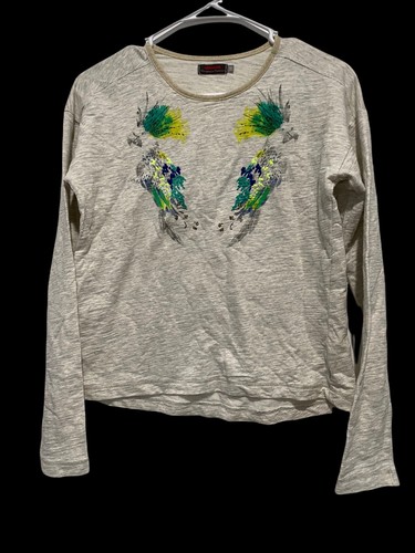 Catimini gray long sleeve bird - sleeve,