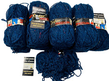 Blue Yarn Lot of 10 Skeins Granny Core Laines Du Pingouin Sport Crylor