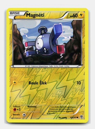 Carte pokémon magnéti 135 - pokémon, 43/135