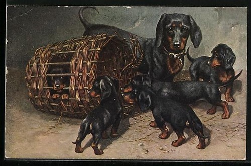 Carte postale artiste mère - carte,