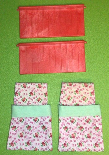 Two red pull down beds - pull,