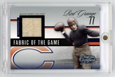 2006 Leaf Certified Fabric of the Game Red Grange Game Used Helmet Patch /50 HOF