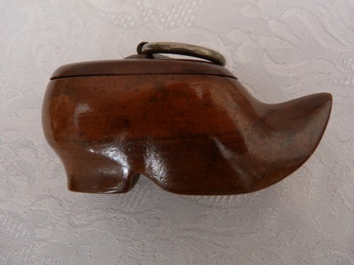 Ancienne tabatière bois et - en,