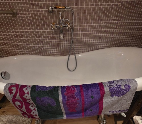Vintage serviette bain - serviette,