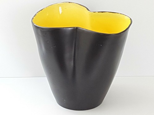 Important vase bicolore jaune - bicolore,