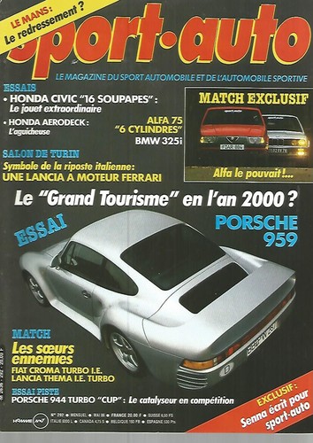 Sport auto 292 porsche 959 - sport,