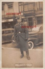 Portrait Allemande Soldat Avant USA Culs D'Enfer Voiture Chevrolet Bruxelles