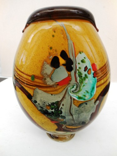 Vase verre souffle artisanal - verre,