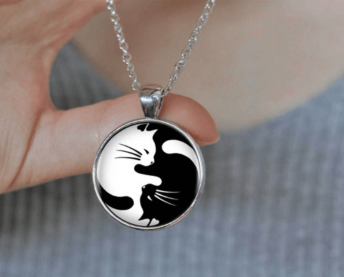 Collier pendentif chat - pendentif,