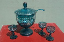 service à punch ancien en verre. **