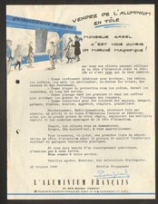 "PARIS (VIII°) FACTORY de L'ALUMINIUM en TOLE "L'ALUMINIUM FRANCAIS" in 1949