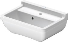 Duravit Lavabo Starck 3 45 cm, avec trop-plein, 0750450000, Couleur : Blanc