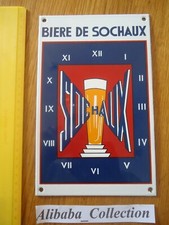 BEER SOCHAUX Rectangular Email Enamel Plate 14.5*23 cm Alsace