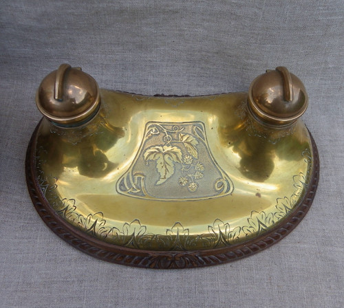 Double encrier bureau - double, de