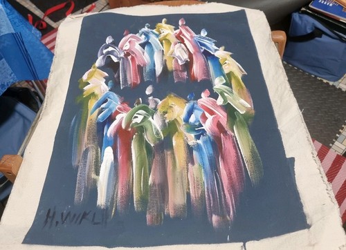Lot six grandes peintures - lot,