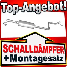 Silencieux central pour échappement SMART FORFOUR 1.1 / 1.3 16V 75 / 95ch à p...