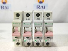 MOELLER XPOLE PLSM-C2-MW 2AMP TYPE C SINGLE POLE MCB PLSMC2MW (LOT OF 4 PCS)