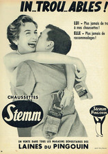 1954 Advertising 0123 Advertising 0123 Stemm Socks Wool Penguin Not Found