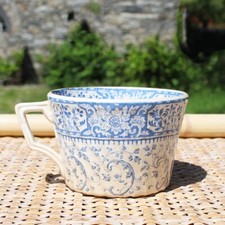 Antique Digoin & Sarreguemines Arabesque Model Earthenware Coffee Mug