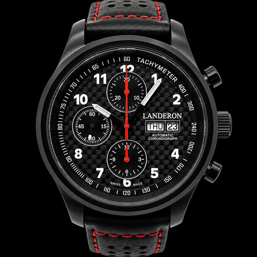 Landeron chronographe black - landeron,