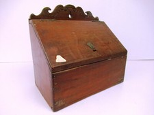 Vintage Bureau Teck Papeterie Armoire Lettre Enveloppe Papier Rack Boîte " F2