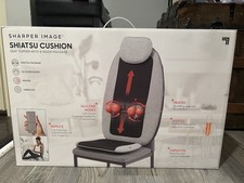 Sharper Image Shiatsu Cushion Seat Topper with 4 Node Massage