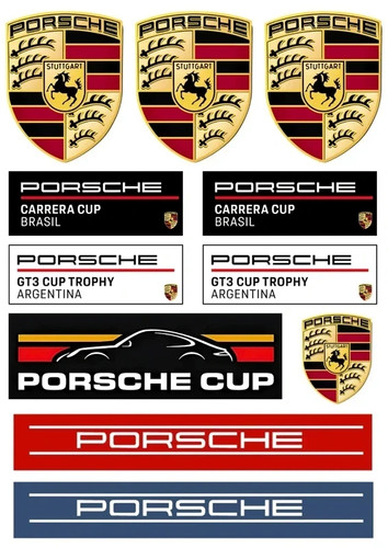 11x stickers vinyle porsche - stickers, "porsche"