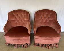 Paire de fauteuils crapaud