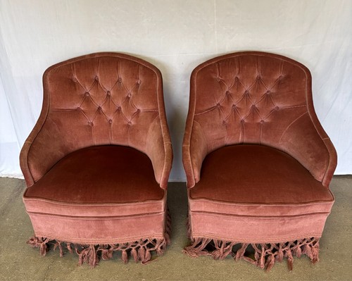 Paire fauteuils crapaud - fauteuils,