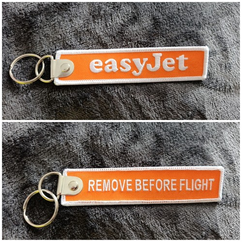 Porte clé brodé avion - brodé, flamme