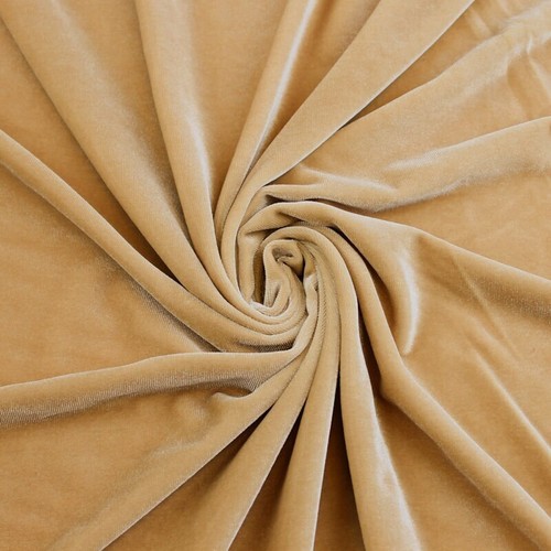 Tissu tunique beige - , velours