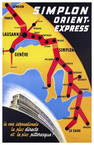 Affiche chemin fer orient - chemin,