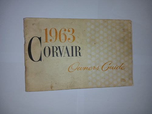 Chevrolet corvair 1963 - 1963, manuel