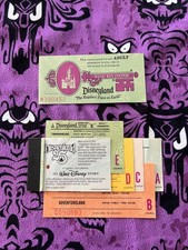 GENUINE ADULT  OLD VINTAGE DISNEYLAND  TICKET BOOK A-E - DISNEY JANUARY 1980