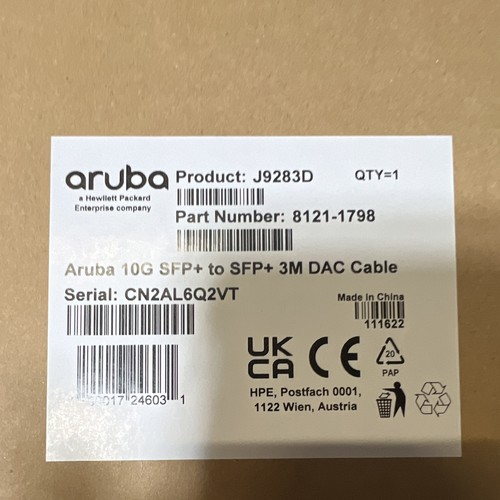 Aruba 10g dac - câble, sfp+