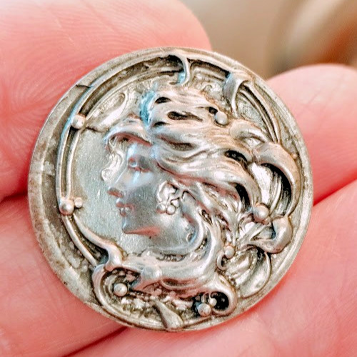 Ancien bouton art nouveau - ancien, bouton.