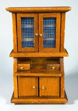 Vitrine miniature bois vintage maison de poupée meuble ancien déco collection