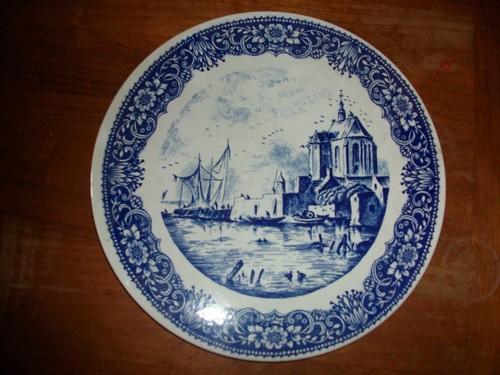 Assiette décorative boch port - décorative,