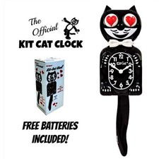 HEART EYES KIT CAT CLOCK 15.5"