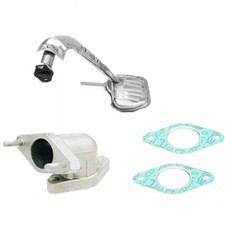 Silencieux Pot D'Échappement Type Piaggio Original Vespa 50 Special L R N Coude