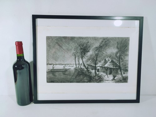 Dessin lavis encre signé - dessin,