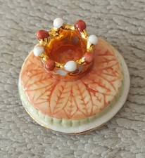 Bean cake galette des rois with crown. bakery pastry ?
