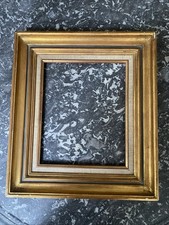 Cadre En Bois Doré Et Kaki /