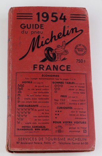 Guide michelin rouge 1954 - rouge,