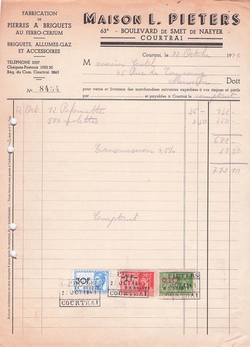 Belgique courtrai briquets - belgique,