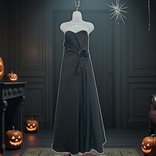 Halloween Play Black Gothic Wedding Evening Dress Pesavento Couture Small Medium