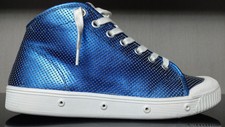 SPRING COURT Leather Basketball Sneakers B2 PUNCH INDIGO. Size 43