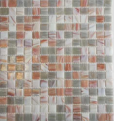 Mosaïque carreau verre - , gris