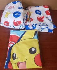 Pokemon Electric Ignite Bedding Twin Sheet Set Flat,Fitted & Pillow Case (READ)